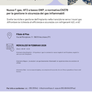Seminario gratuito PISA: transizione verso nuovi gas